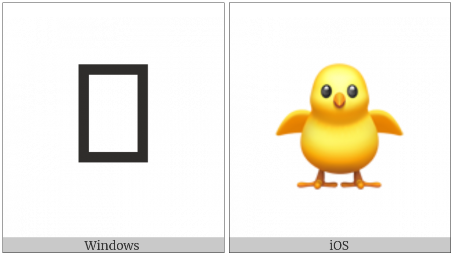 Front-Facing Baby Chick on various operating systems