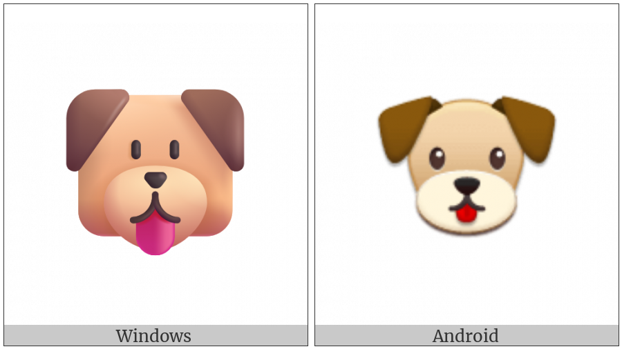 Dog Face on various operating systems