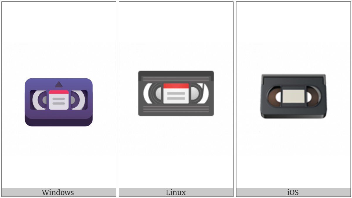 Videocassette on various operating systems