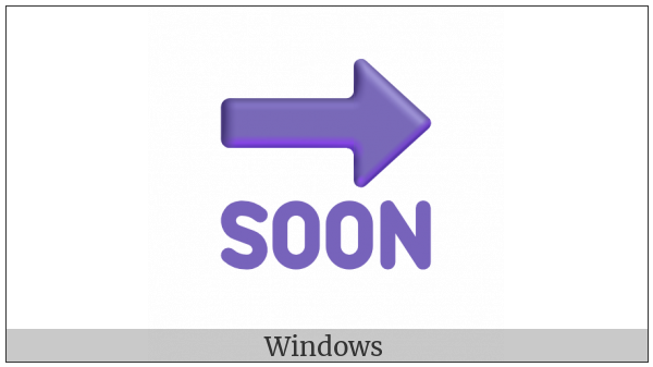 Soon With Rightwards Arrow Above on various operating systems