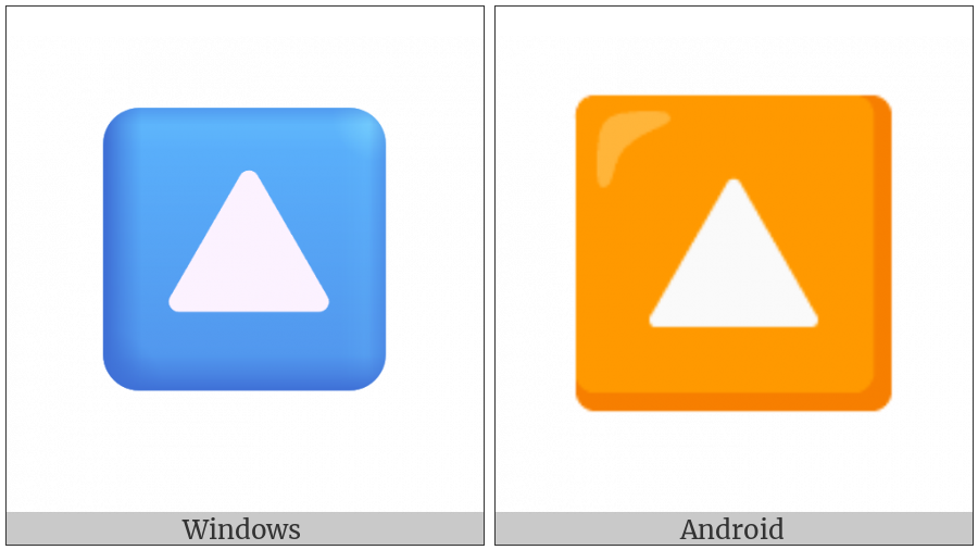 Up-Pointing Small Red Triangle on various operating systems
