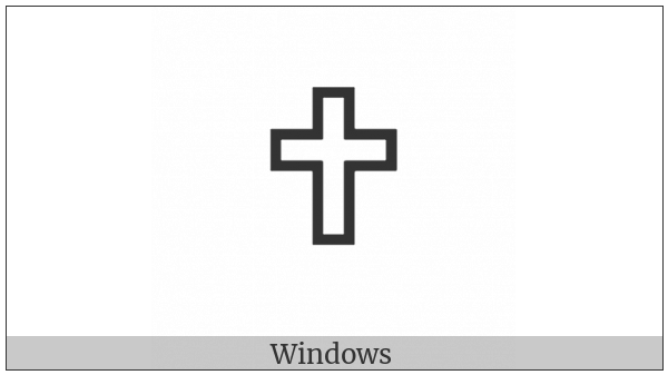 White Latin Cross on various operating systems