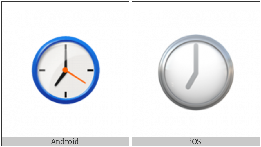 Clock Face Seven Oclock on various operating systems