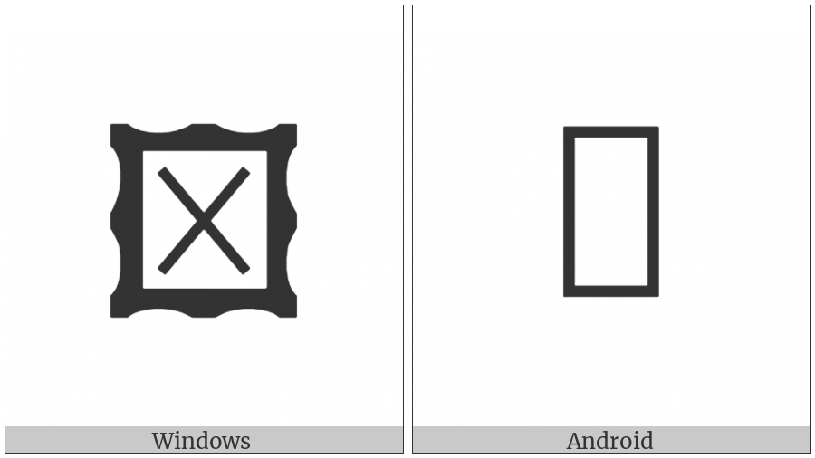Frame With An X on various operating systems