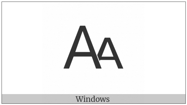 Decrease Font Size Symbol on various operating systems