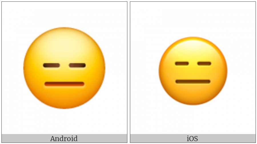 Expressionless Face on various operating systems