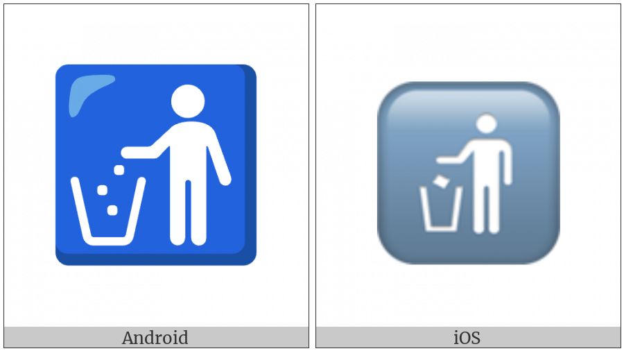 Put Litter In Its Place Symbol on various operating systems