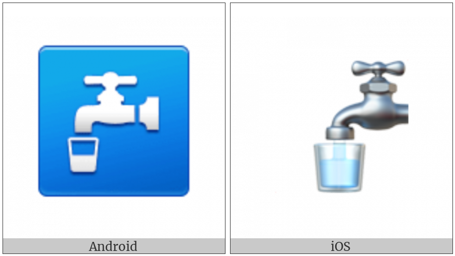 Potable Water Symbol on various operating systems
