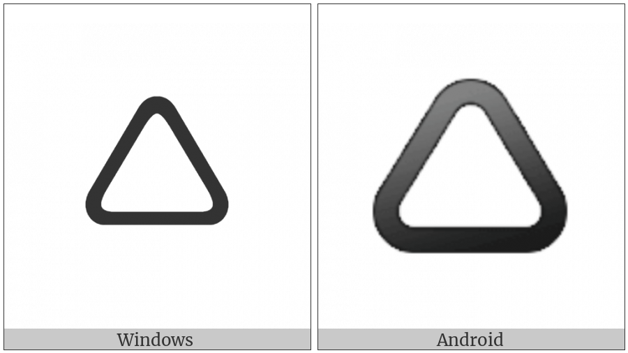 Triangle With Rounded Corners on various operating systems