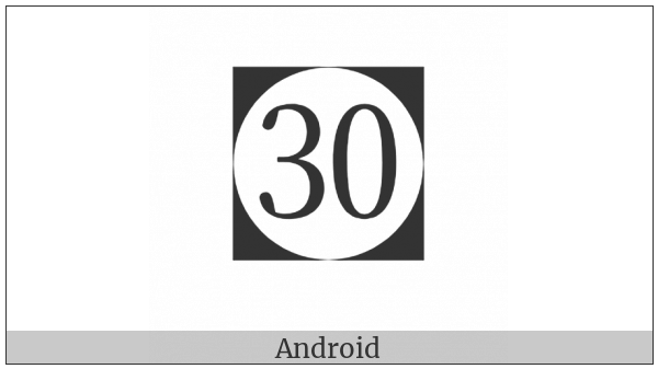 Circled Number Thirty On Black Square on various operating systems