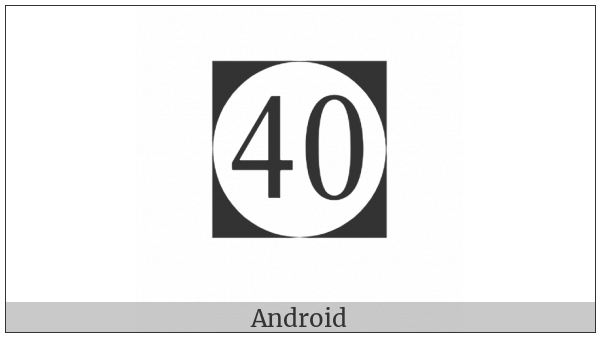 Circled Number Forty On Black Square on various operating systems
