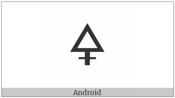 Alchemical Symbol For Sulfur on various operating systems