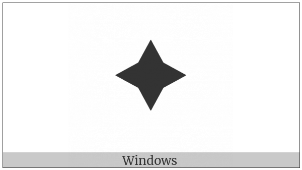 Four Pointed Black Star on various operating systems