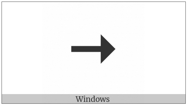 Rightwards Arrow With Medium Triangle Arrowhead on various operating systems