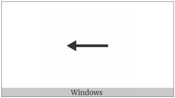 Leftwards Arrow With Small Equilateral Arrowhead on various operating systems
