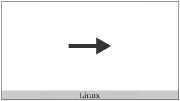 Rightwards Arrow With Equilateral Arrowhead on various operating systems