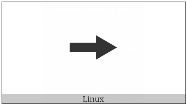 Heavy Rightwards Arrow With Equilateral Arrowhead on various operating systems