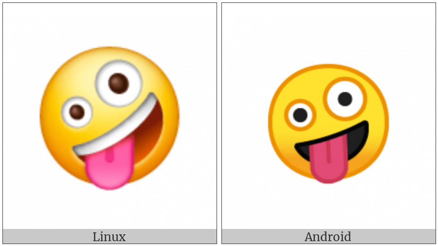 Grinning Face With One Large And One Small Eye on various operating systems