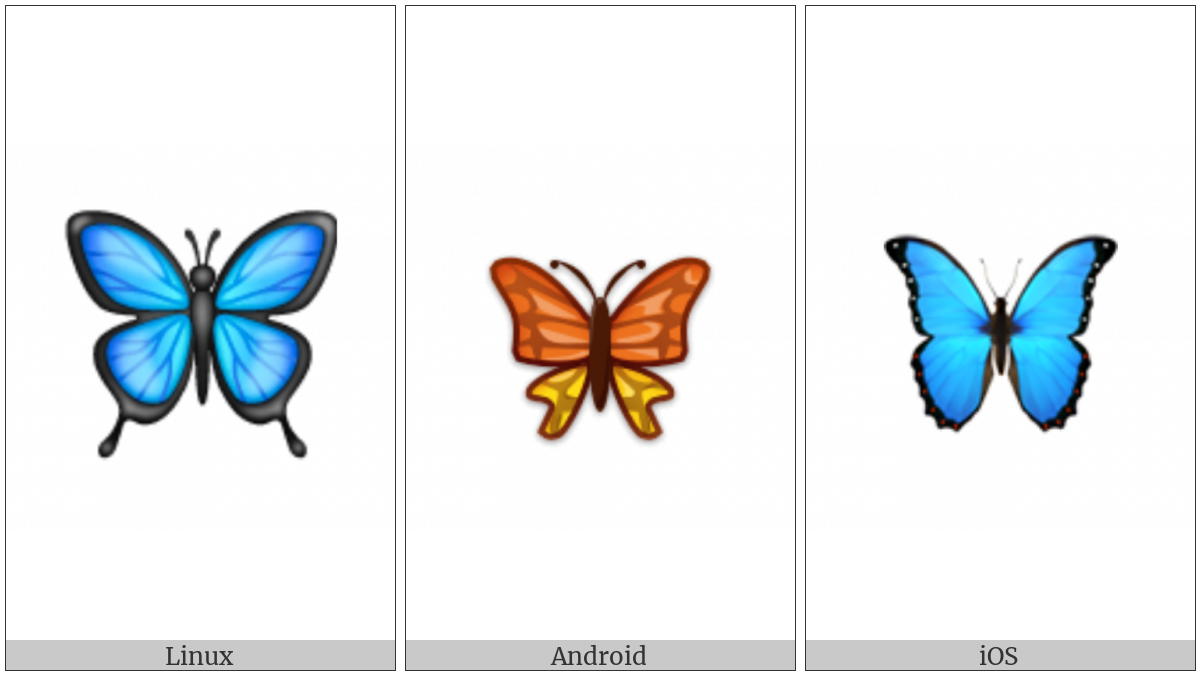 Butterfly on various operating systems