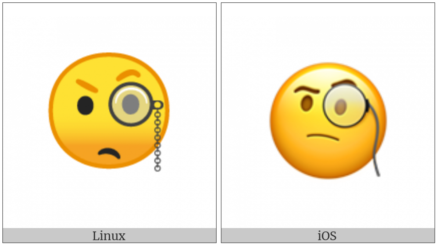 Face With Monocle on various operating systems