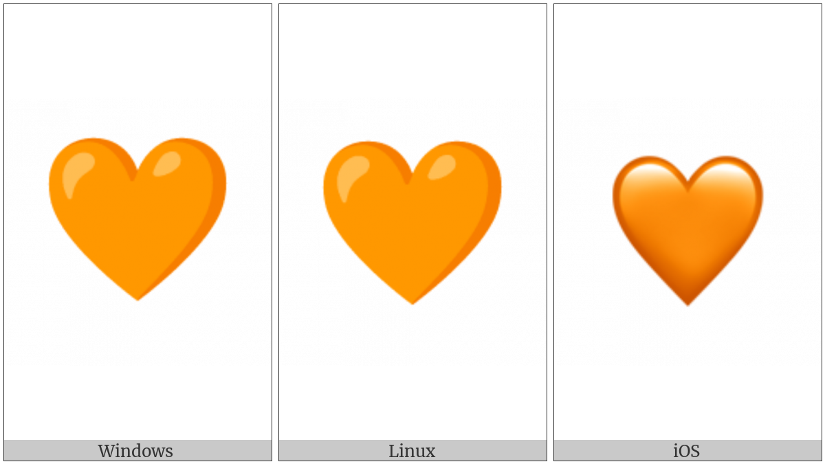 Orange Heart on various operating systems