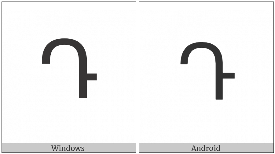 Armenian Capital Letter Da on various operating systems