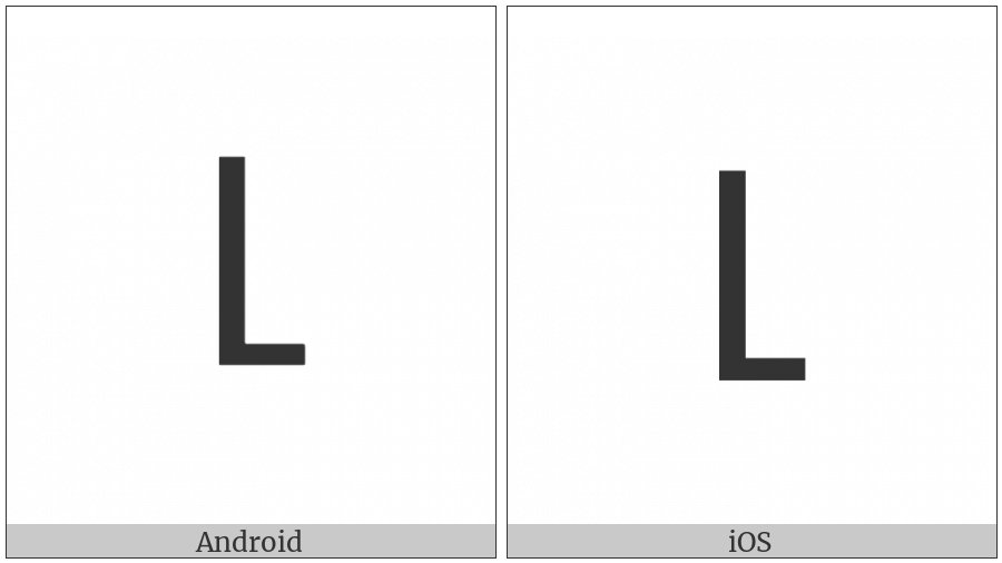 Armenian Capital Letter Liwn on various operating systems