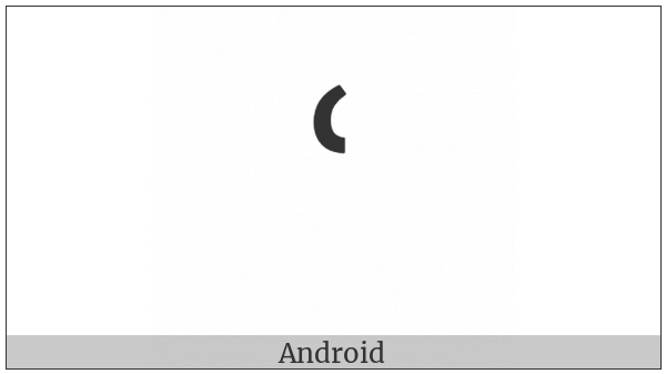 Armenian Modifier Letter Left Half Ring on various operating systems