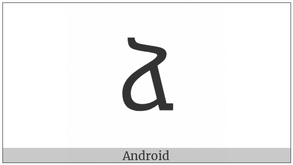 Armenian Small Letter Ja on various operating systems