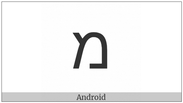 Hebrew Letter Mem on various operating systems