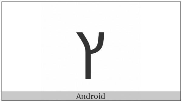 Hebrew Letter Final Tsadi on various operating systems