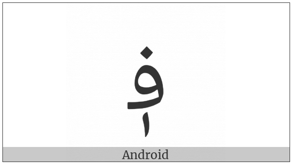 Afghani Sign on various operating systems