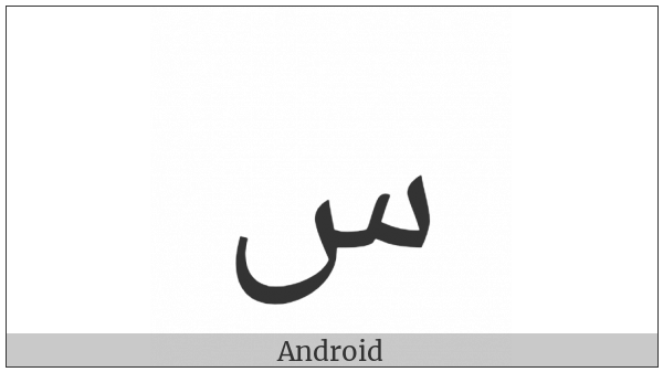 Arabic Letter Seen on various operating systems
