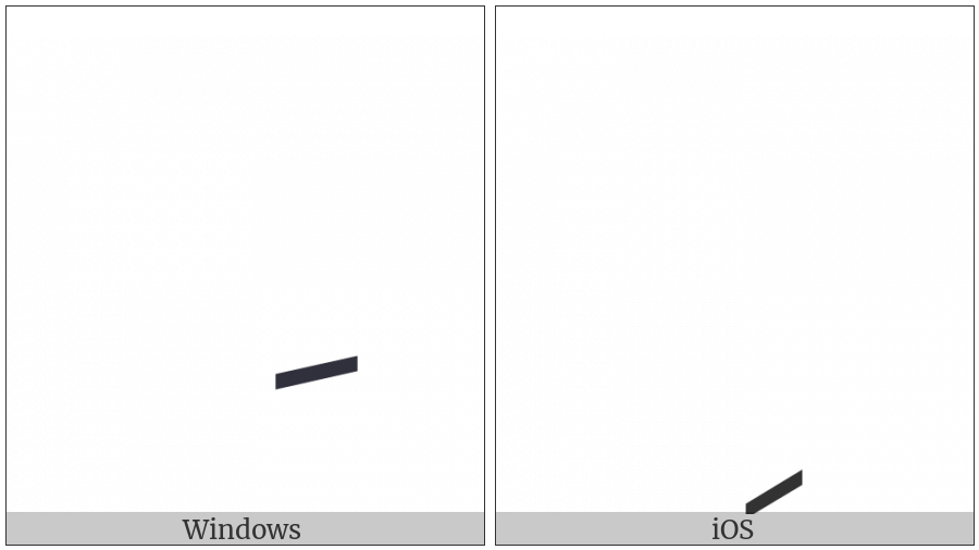 Arabic Kasra on various operating systems