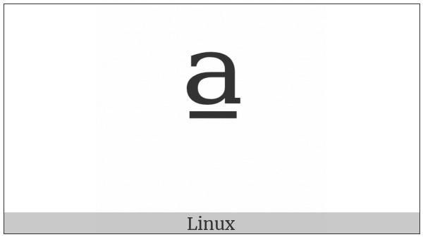Feminine Ordinal Indicator on various operating systems