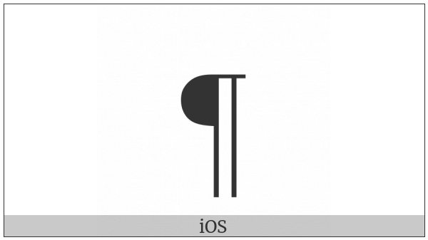 Pilcrow Sign on various operating systems