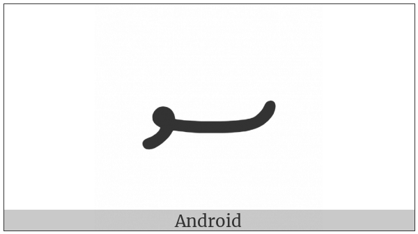 Thaana Letter Seenu on various operating systems