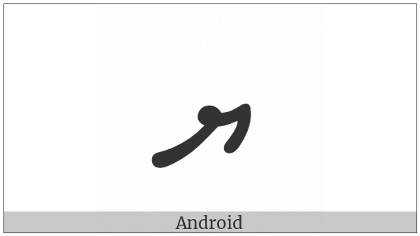 Thaana Letter Yaa on various operating systems