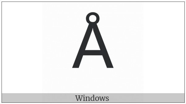 Latin Capital Letter A With Ring Above on various operating systems