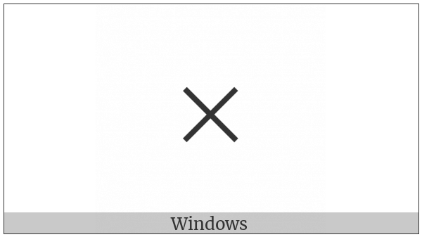 Multiplication Sign on various operating systems