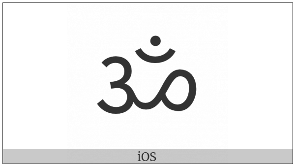 Devanagari Om on various operating systems