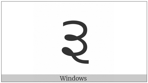 Gurmukhi Digit Three on various operating systems