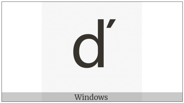 Latin Small Letter D With Caron on various operating systems