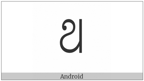 Oriya Letter Tha on various operating systems
