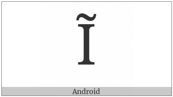 Latin Capital Letter I With Tilde on various operating systems