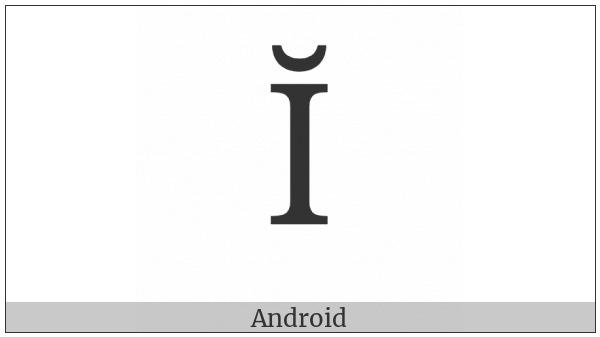 Latin Capital Letter I With Breve on various operating systems