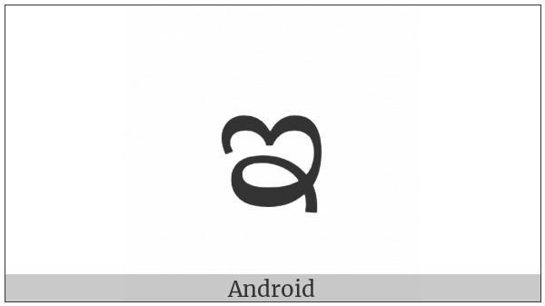 Telugu Letter I on various operating systems