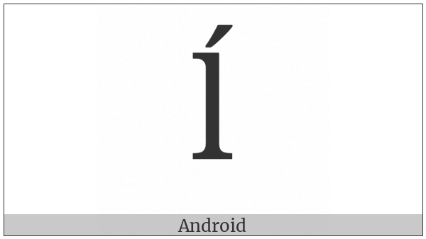 Latin Small Letter L With Acute on various operating systems
