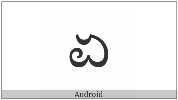 Kannada Letter Ee on various operating systems