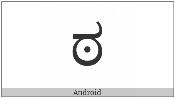 Kannada Letter Ttha on various operating systems
